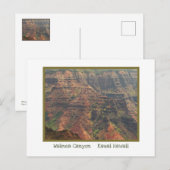 CARTE POSTALE Waimea Canyon, Kauai, Hawaii (Devant / Derrière)