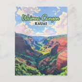 Carte Postale Waimea Canyon Kauai Hawaii Paysage Rétro (Devant)