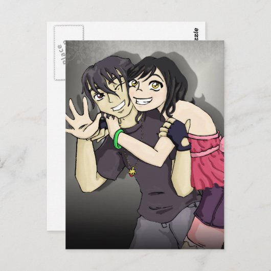 Carte Postale Wakaba et Arai (Devant / Derrière)