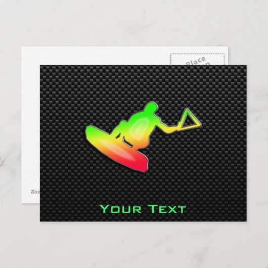 Carte Postale Wakeboard élégant (Devant / Derrière)