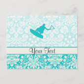Carte Postale Wakeboard turquoise (Devant)