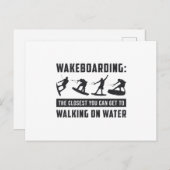 Carte Postale Wakeboard Wakeboard Walking On Water Wake Wake (Devant / Derrière)