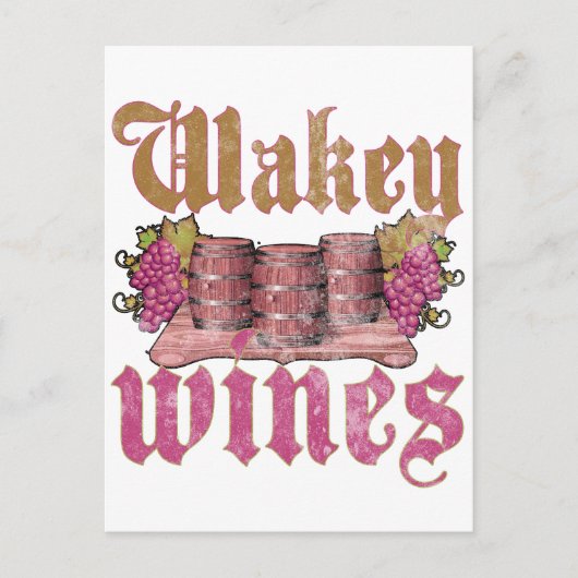 Carte Postale Wakey Wines (Devant)