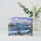 Carte Postale Walchensee avec mélèze par Lovis Corinth (Debout devant)
