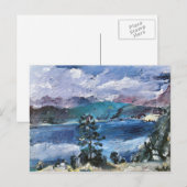 Carte Postale Walchensee avec mélèze par Lovis Corinth (Devant / Derrière)