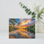 Carte Postale Walden Pond Concord, Massachusetts Sunset (Debout devant)