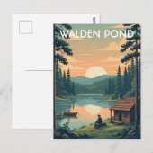 Carte Postale Walden Pond Massachusetts Travel (Devant / Derrière)