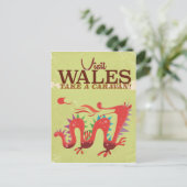 Carte Postale Wales Caravan poster vintage de vacances (Debout devant)