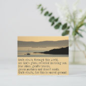 Carte Postale Walk Slowly - Une prière dans le style celtique (Debout devant)