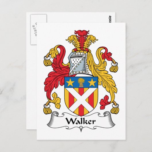 Carte Postale Walker Family Crest (Devant / Derrière)