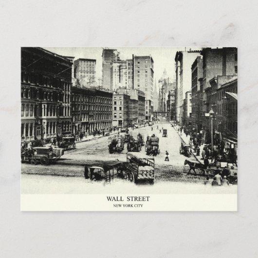 Carte Postale Wall Street 1900 (Devant)