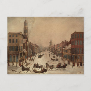 Carte Postale Wall Street en hiver