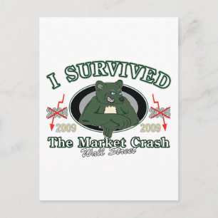 Carte Postale Wall Street/I Survived the Market Crash