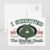 Carte Postale Wall Street/I Survived the Market Crash (Devant / Derrière)