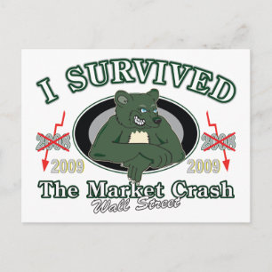 Carte Postale Wall Street/I Survived the Market Crash