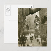 Carte Postale Wall Street Party, fin WW1, 1918 (Devant / Derrière)