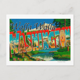 Carte Postale Walla Walla, Washington - Scènes de grandes lettre