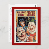 Carte Postale Wallace Bros. Cirque vintage (Devant / Derrière)