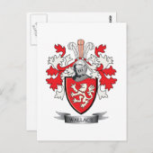 Carte Postale Wallace Family Crest Armoiries (Devant / Derrière)