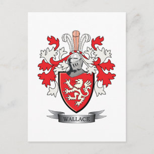 Carte Postale Wallace Family Crest Coat of Arms