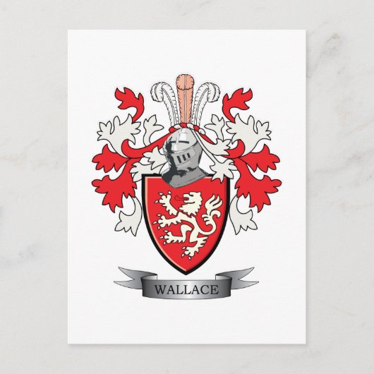 Carte Postale Wallace Family Crest Coat of Arms (Devant)