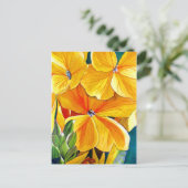 Carte Postale Wallflower originale aquarelle art floral (Debout devant)