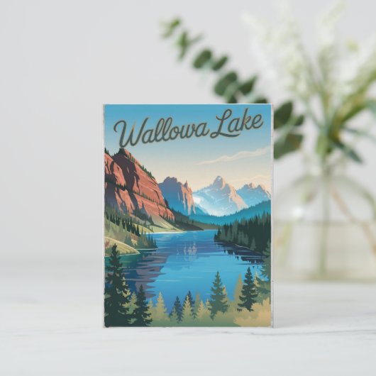Carte Postale Wallowa Lake Vintage (Debout devant)