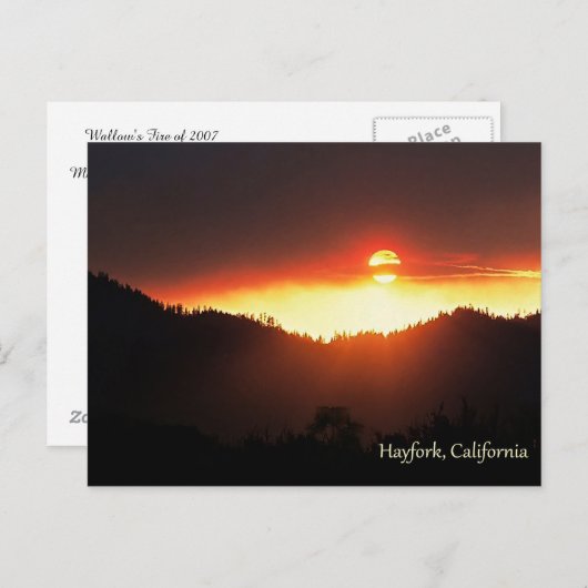 Carte Postale Wallow's Fire en 2007... (Devant / Derrière)