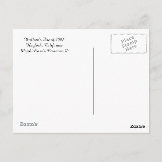 Carte Postale Wallow's Fire en 2007... (Dos)