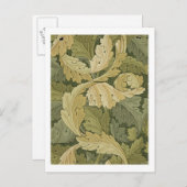 Carte Postale Wallpaper design with Acanthus/Woodland colours, 1 (Devant / Derrière)