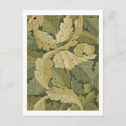 Carte Postale Wallpaper design with Acanthus/Woodland colours, 1 (Devant)