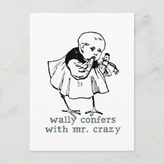 Carte Postale Wally et Mr Crazy Postcard