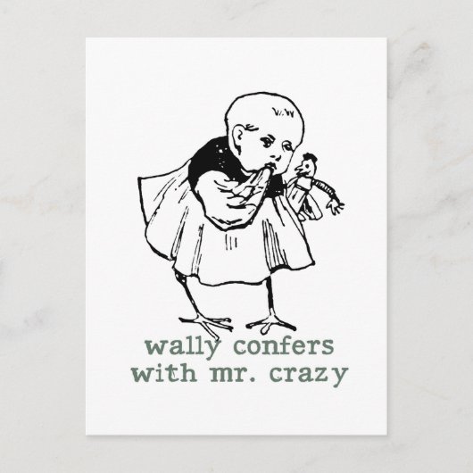 Carte Postale Wally et Mr Crazy Postcard (Devant)