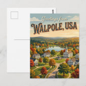 Carte Postale Walpole États-Unis (Devant / Derrière)