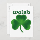 Carte Postale Walsh Shamrock (Devant / Derrière)