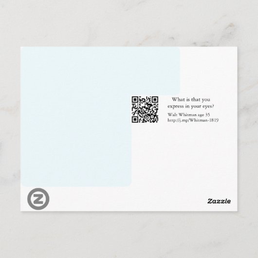 Carte Postale Walt Whitman Citation "Ce que vous express dans vo (Dos)
