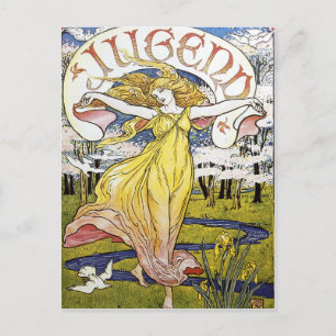 Carte Postale Walter Crane "Jugend" Art Nouveau