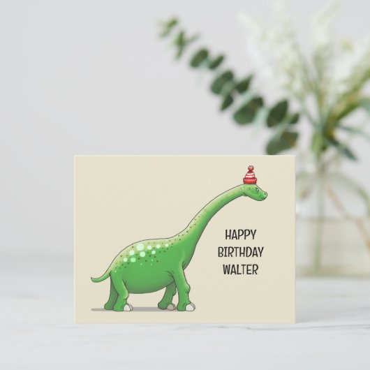 Carte Postale Walter Dinosaure à long cou (Debout devant)