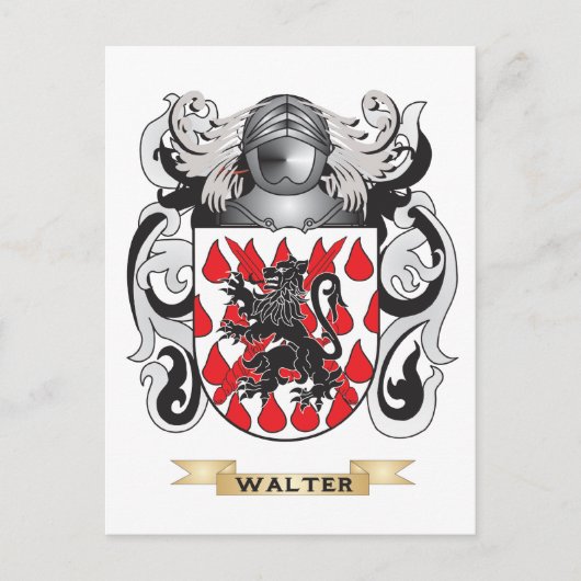 Carte Postale Walter Family Crest (Armoiries) (Devant)