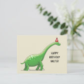 Carte Postale Walter le dinosaure à long cou (Debout devant)