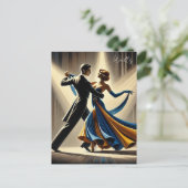 Carte Postale Waltz Couple Dancing (Debout devant)