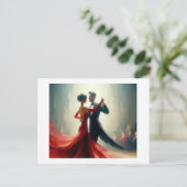 Carte Postale Waltz de Couple Dance, (Debout devant)