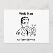 Carte Postale WAN Man À Votre Service Retro Tech (Devant)