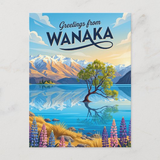 Carte Postale Wanaka Nouvelle-Zélande (Devant)