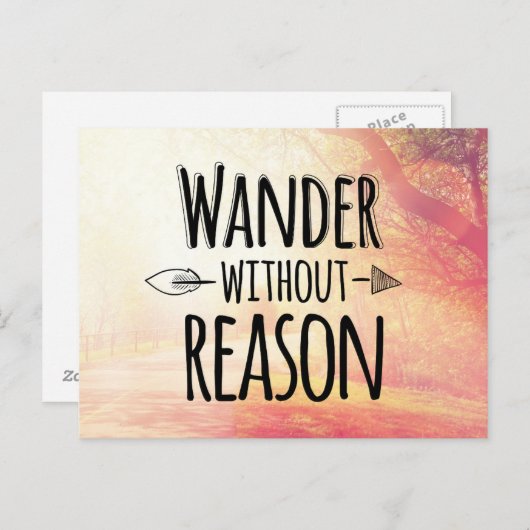 Carte Postale Wander Without (Devant / Derrière)