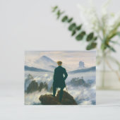 Carte Postale Wanderer above the Sea of Fog by Caspar Friedrich (Debout devant)