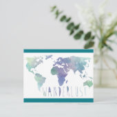 Carte postale Wanderlust Watercolor (Debout devant)