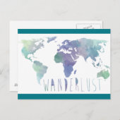 Carte postale Wanderlust Watercolor (Devant / Derrière)