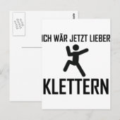 Carte Postale wär jetzt lieber klettern (Devant / Derrière)