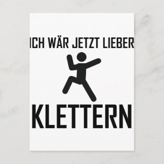 Carte Postale wär jetzt lieber klettern